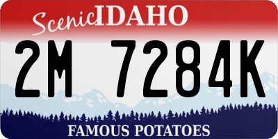ID license plate 2M7284K