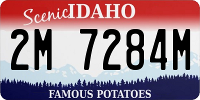 ID license plate 2M7284M