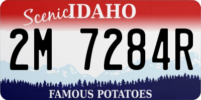 ID license plate 2M7284R