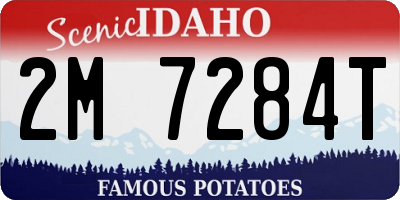 ID license plate 2M7284T