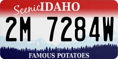 ID license plate 2M7284W