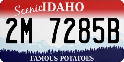 ID license plate 2M7285B