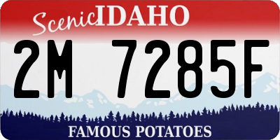 ID license plate 2M7285F