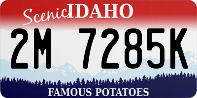 ID license plate 2M7285K
