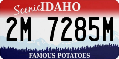 ID license plate 2M7285M