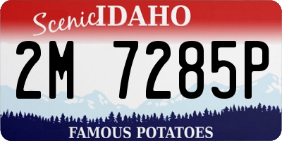 ID license plate 2M7285P