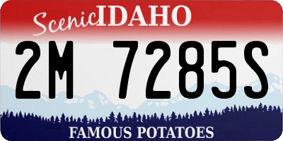 ID license plate 2M7285S
