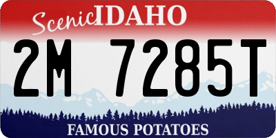 ID license plate 2M7285T