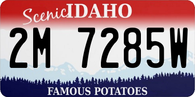 ID license plate 2M7285W