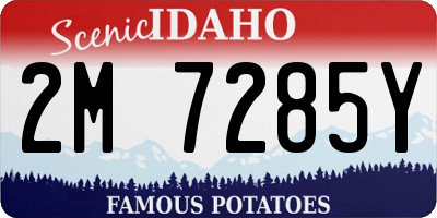 ID license plate 2M7285Y
