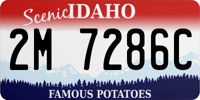 ID license plate 2M7286C