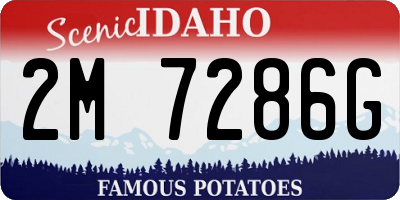ID license plate 2M7286G