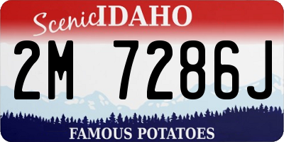 ID license plate 2M7286J