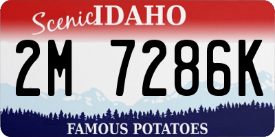 ID license plate 2M7286K