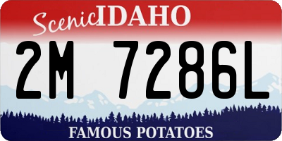 ID license plate 2M7286L
