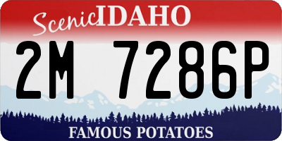 ID license plate 2M7286P