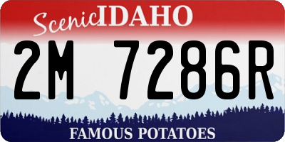 ID license plate 2M7286R