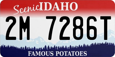ID license plate 2M7286T
