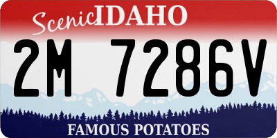 ID license plate 2M7286V
