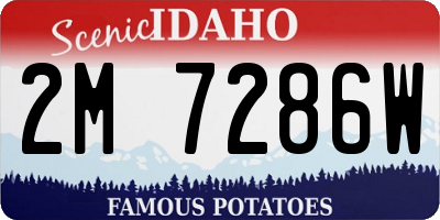 ID license plate 2M7286W