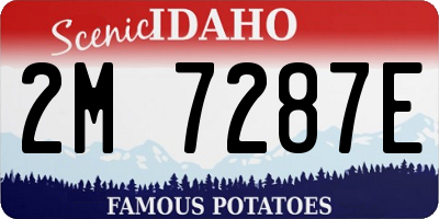 ID license plate 2M7287E