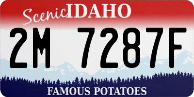 ID license plate 2M7287F