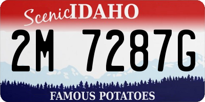 ID license plate 2M7287G