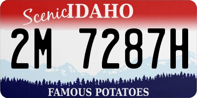 ID license plate 2M7287H