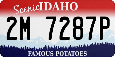 ID license plate 2M7287P