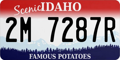 ID license plate 2M7287R