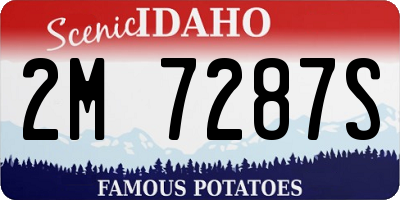 ID license plate 2M7287S
