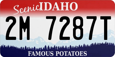 ID license plate 2M7287T