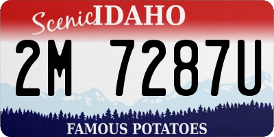ID license plate 2M7287U
