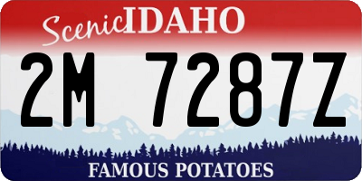 ID license plate 2M7287Z
