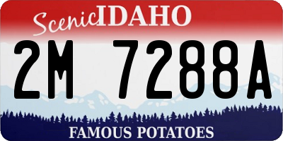 ID license plate 2M7288A