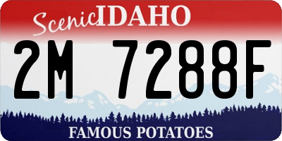 ID license plate 2M7288F