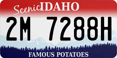 ID license plate 2M7288H