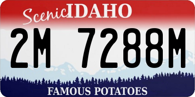 ID license plate 2M7288M