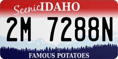 ID license plate 2M7288N