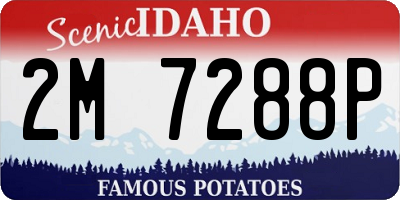 ID license plate 2M7288P
