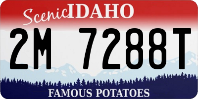 ID license plate 2M7288T