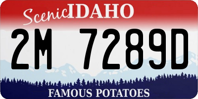 ID license plate 2M7289D