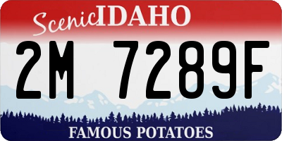 ID license plate 2M7289F