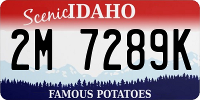 ID license plate 2M7289K