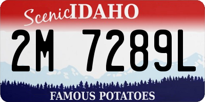 ID license plate 2M7289L
