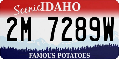 ID license plate 2M7289W