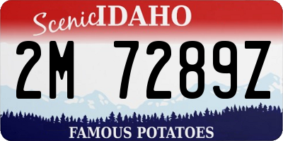 ID license plate 2M7289Z