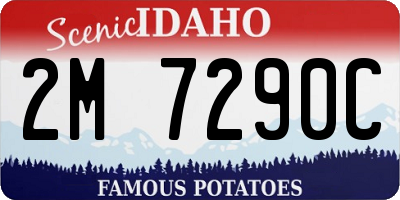 ID license plate 2M7290C