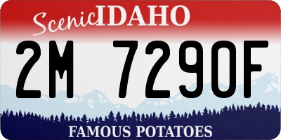 ID license plate 2M7290F