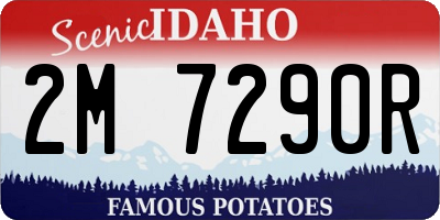 ID license plate 2M7290R